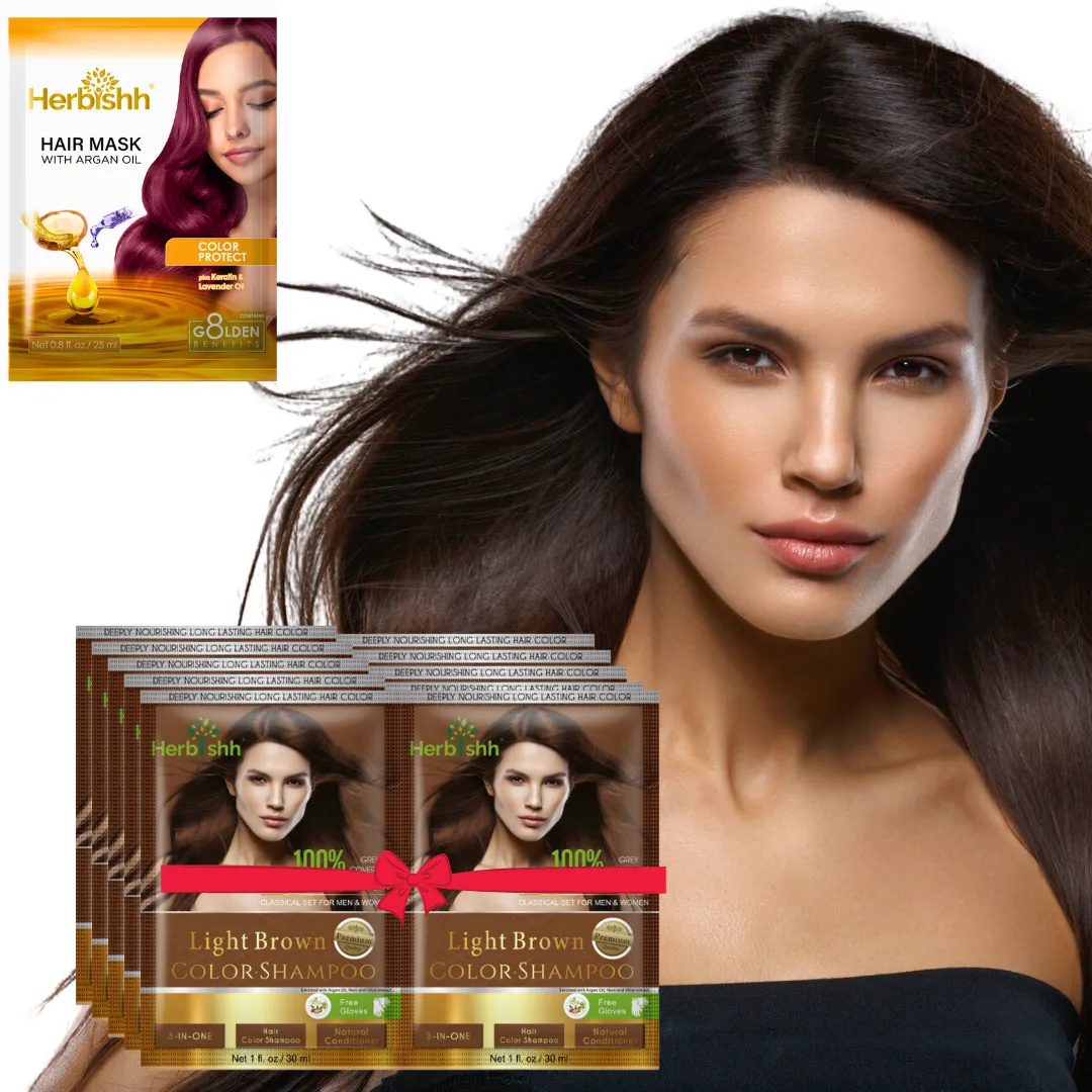 Travel size Color Shampoo Sachets - Herbishh
