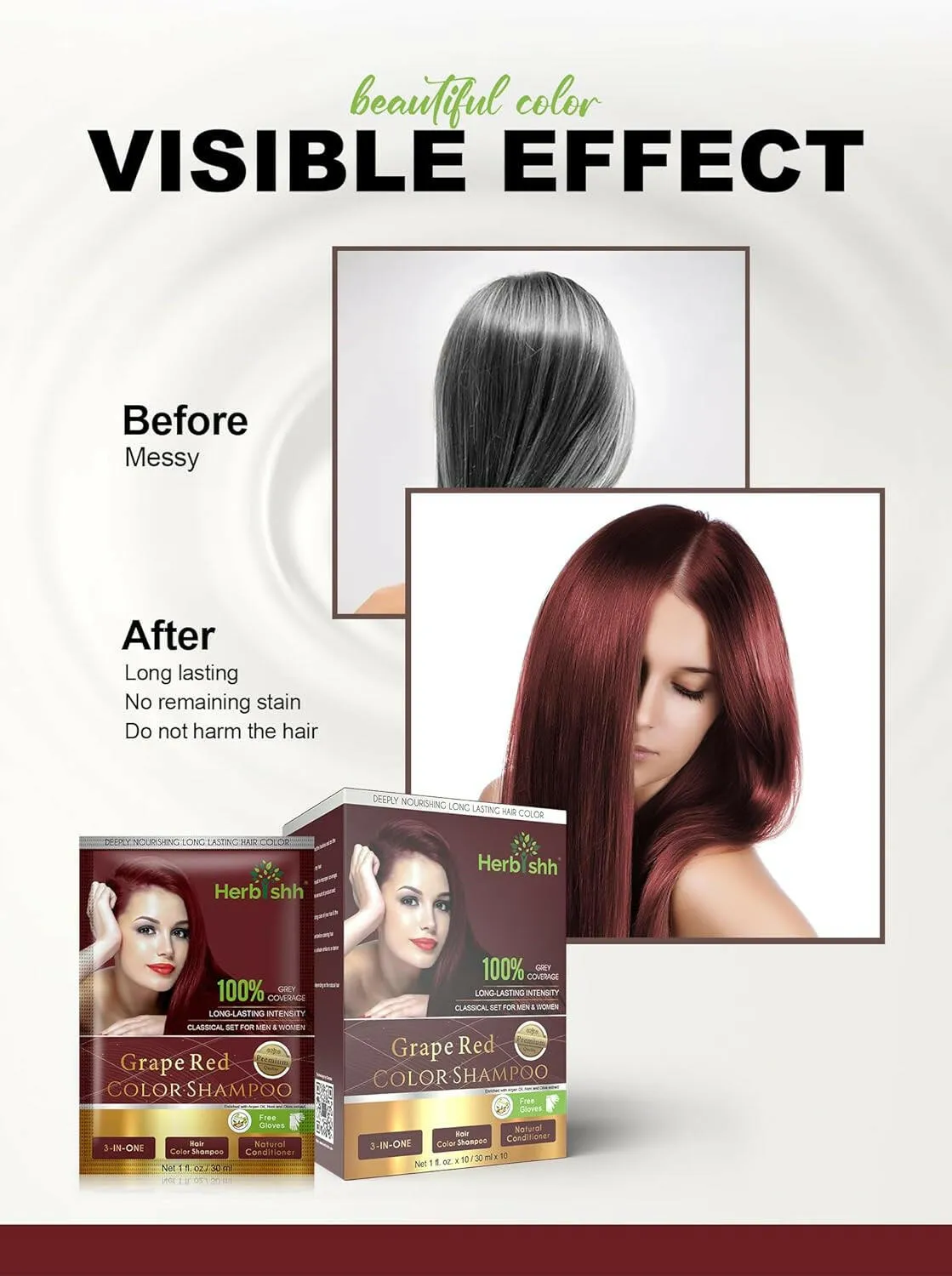Travel size Color Shampoo Sachets - Herbishh