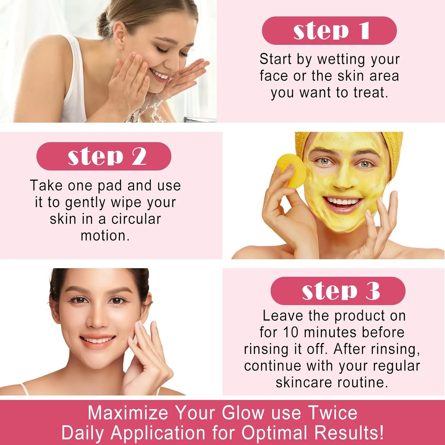 Turmeric Cleansing Pads,Kojic Acid and Turmeric Cleansing Pads for Face and Body 40 PCS,Balance Skin Oil And Water