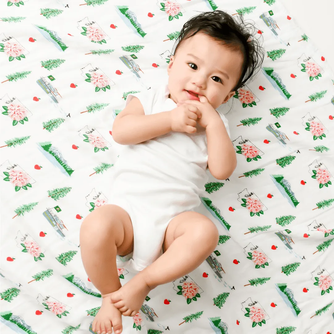 Washington (State) Baby Muslin Swaddle Receiving Blanket