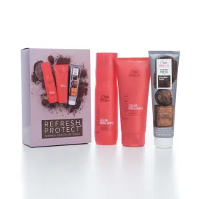 Wella Refresh & Protect Hair Care Set For Rich Chocolate Tones